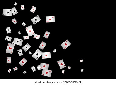 Casino Playing Cards are falling down. Vector illustration
