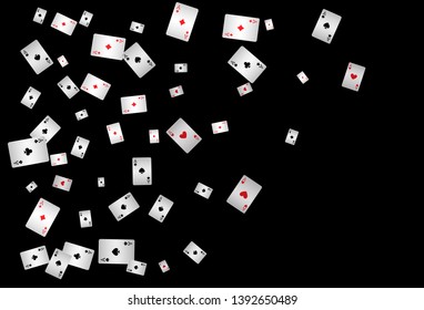 Casino Playing Cards are falling down. Vector illustration