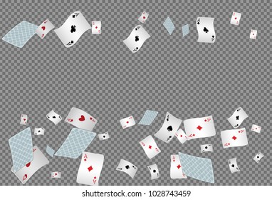 
Casino Playing Cards on transparent background. Vector illustration