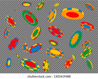 Casino Playing Cards on transparent background. Vector illustration 