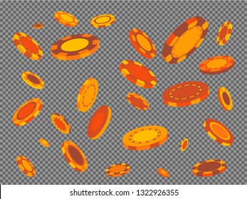 Casino Playing Cards on transparent background. Vector illustration 