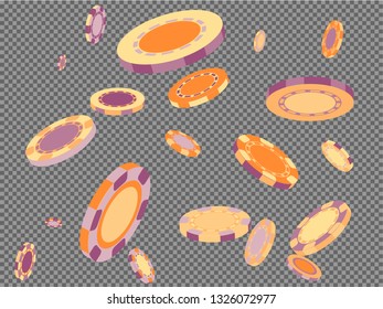 Casino Playing Cards on transparent background. Vector illustration 