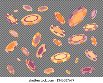 Casino Playing Cards on transparent background. Vector illustration 