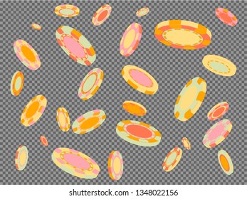 Casino Playing Cards on transparent background. Vector illustration 