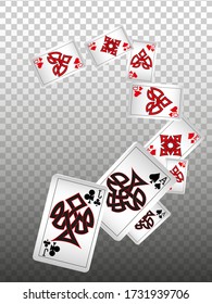 Casino Spielkarten. Muster für Anzeigen von Partys, Veranstaltungen in Vegas. Vektor-Abbildung 