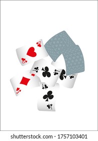 Casino Spielkarten. Muster für Werbung für Partys, Events in Vegas. Vektorgrafik im Vintage-Stil. Vektorgrafik im keltischen Stil.