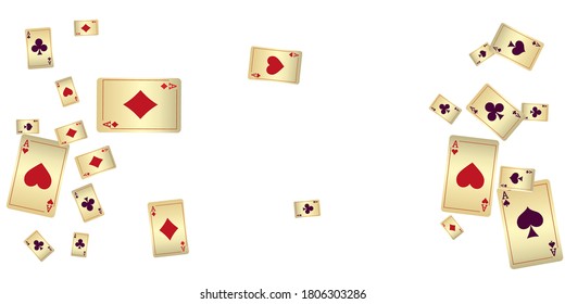 Cartas de juego del Casino. Patrón para anuncios de fiestas, eventos en Las Vegas. Ilustración vectorial en estilo vintage.