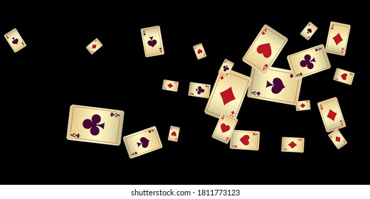 Casino Spielkarten. Muster für Werbung für Partys, Events in Vegas. Vektorgrafik im Vintage-Stil.