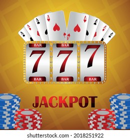 Casino playing cards with roulette wheel and background