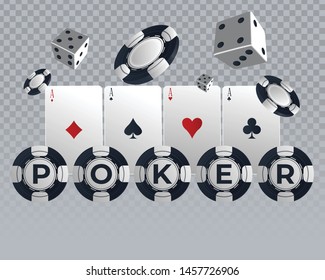 Casino poker card design 3d Vector