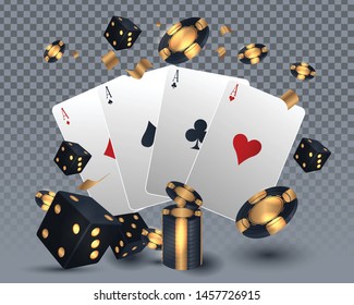 Casino poker card design 3d Vector