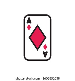 casino poker card with diamond vector illustration design