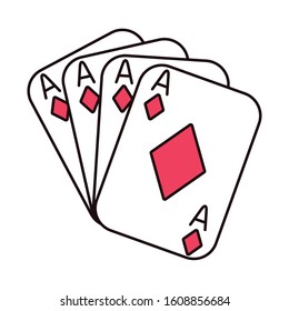 casino poker card with diamond vector illustration design