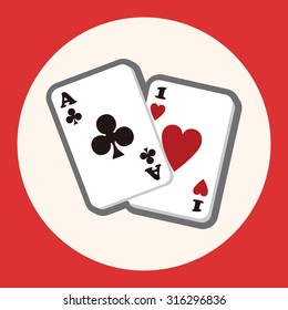 casino poker card theme elements