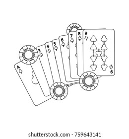 casino poker cards and chips game lucky concept