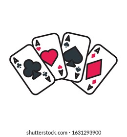 casino poker cards isolated icon vector illustration design