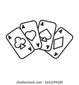 casino poker cards isolated icon vector illustration design