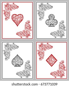 Casino Poker cards, vector illustration