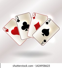 Casino poker cards vip background, vector illustration