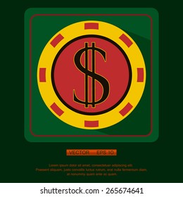 Casino, Poker chip vector design, Eps 10