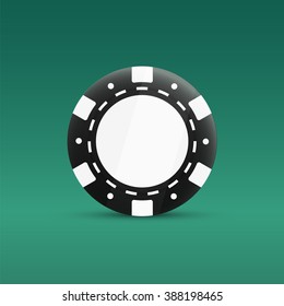 Casino poker chips icon. Black chips vector illustration.