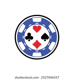 Casino and Poker Chips Icon Vector Logo Template Illustration Design