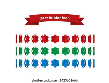 Casino Poker Chips Tokens Set Vector Illustration