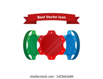 Casino Poker Chips Tokens Set Vector Illustration