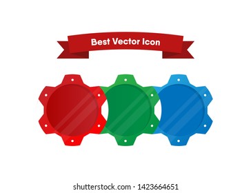 Casino Poker Chips Tokens Set Vector Illustration
