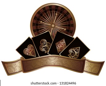 Casino poker elements, vector illustration