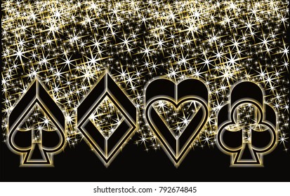Casino Poker elements, vector illustration
