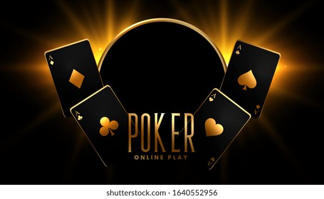 casino poker game background in black and gold colors