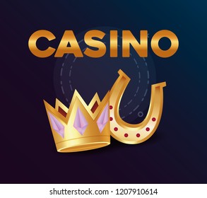 casino poker golden crown and horseshoe