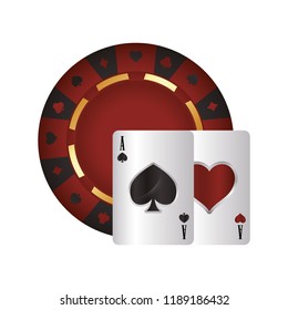 casino poker roulette cards ace spade heart