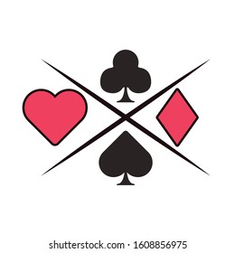 casino poker set figures icon vector illustration design