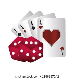 casino poker suits card aces dices