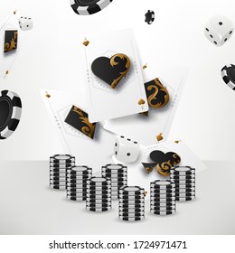 Casino poker tournament invatation design. Vector illustration