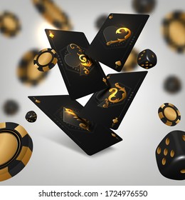 Casino poker tournament invatation design. Vector illustration