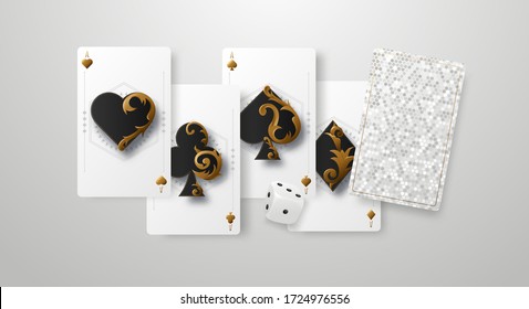 Casino poker tournament invatation design. Vector illustration