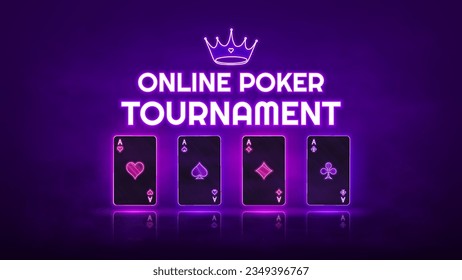 Casino Poker Tournament poster. Vector illustration