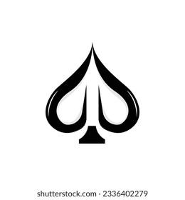 Casino Poker Vintage Logo, Vector Diamonds, Ace, Hearts And Spades, Poker Club Gambling Game Design