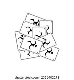 Casino Poker Vintage Logo, Vector Diamonds, Ace, Hearts And Spades, Poker Club Gambling Game Design