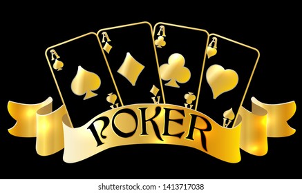 Casino poker vip greeting card, vector illustration