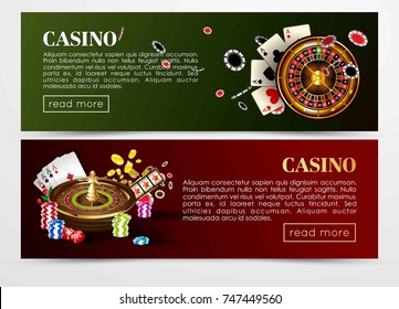 Casino poker web banners templates.