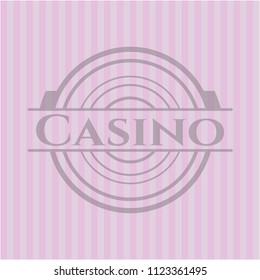 Casino realistic pink emblem