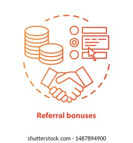 Casino Referral Bonuses Concept Icon. Reward Program Idea Thin Line Illustration. Referral Awards, Incentives And Benefits. Redeem Points.  Vector Isolated Outline Drawing