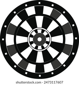 Casino Roulette Black Icon editable