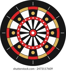 Casino Roulette Black Icon editable