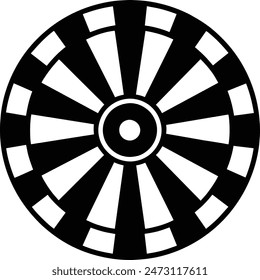 Casino Roulette Black Icon editable