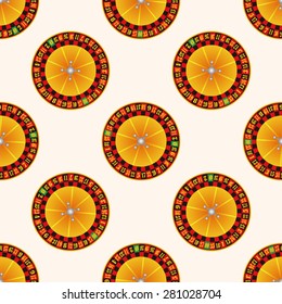 casino roulette , cartoon seamless pattern background